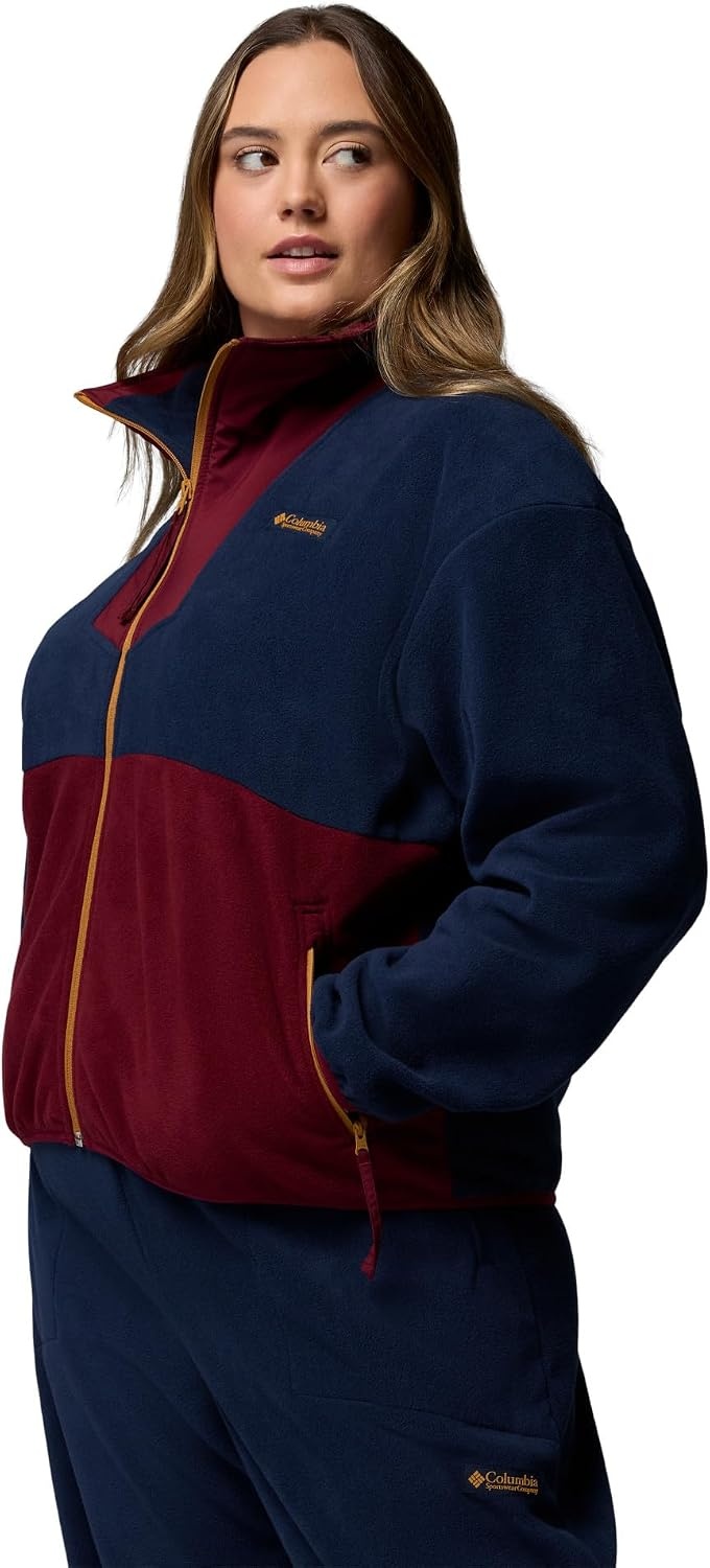 image:imageColumbia Sequoia Grove Full Zip FleeceCollegiate NavyRich WineMaple Sugar