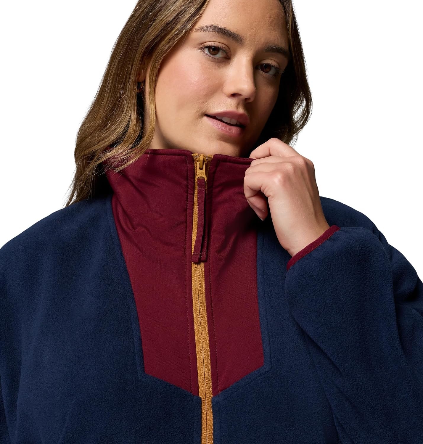 image:imageColumbia Sequoia Grove Full Zip FleeceCollegiate NavyRich WineMaple Sugar