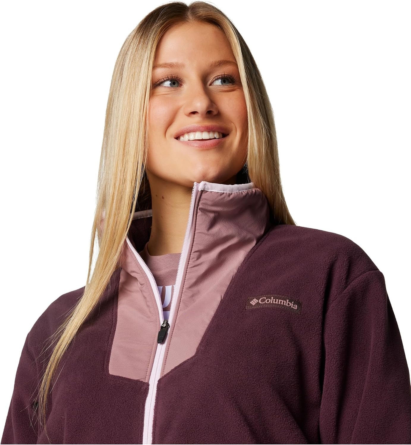 image:imageColumbia Sequoia Grove Full Zip FleeceMoonvistaFigPink Dawn