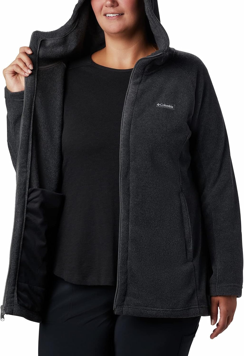 image:imageColumbia Womens Benton Spring II Long HoodieCharcoal Heather