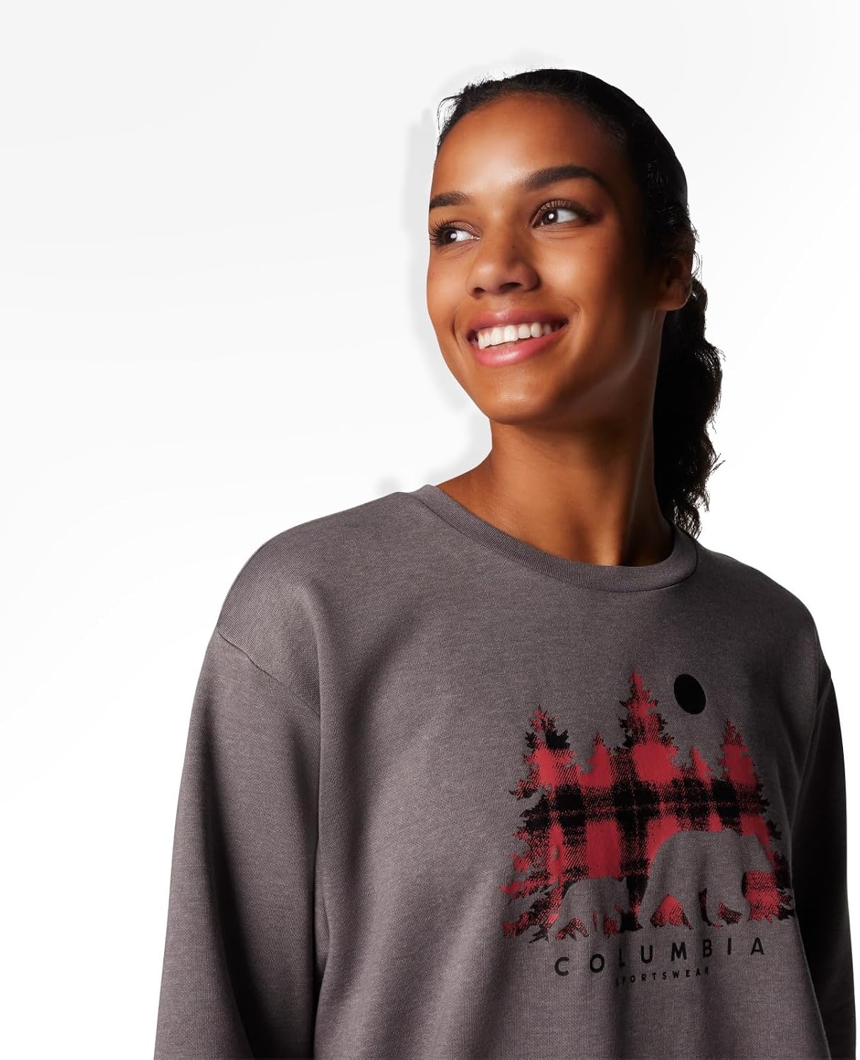 image:imageColumbia Womens Hart Mountain Crew IIICity GreyTreehome Omblur