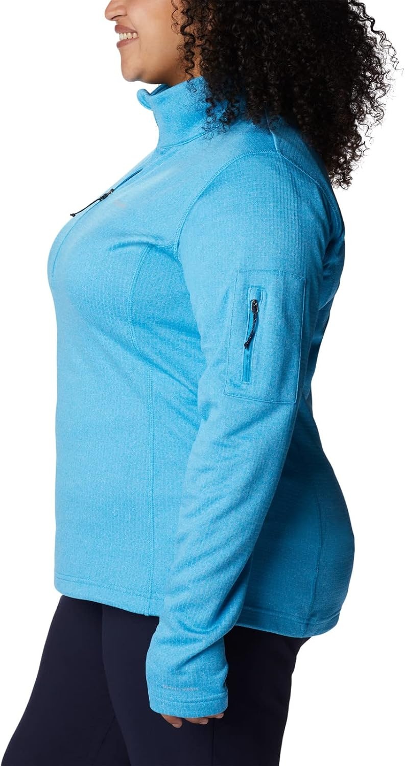 image:imageColumbia Womens Park View Grid Fleece Half ZipBlue Chill Heather