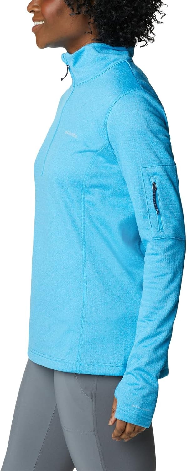 image:imageColumbia Womens Park View Grid Fleece Half ZipBlue Chill Heather