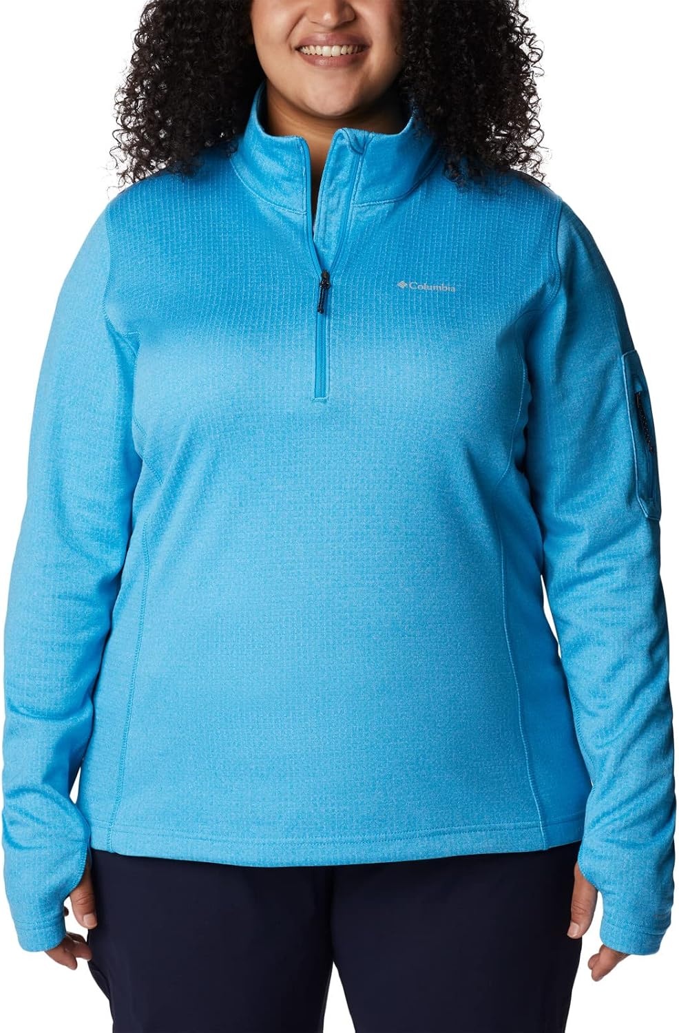 image:imageColumbia Womens Park View Grid Fleece Half ZipBlue Chill Heather