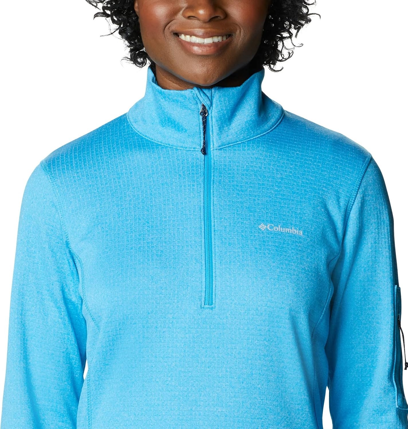 image:imageColumbia Womens Park View Grid Fleece Half ZipBlue Chill Heather