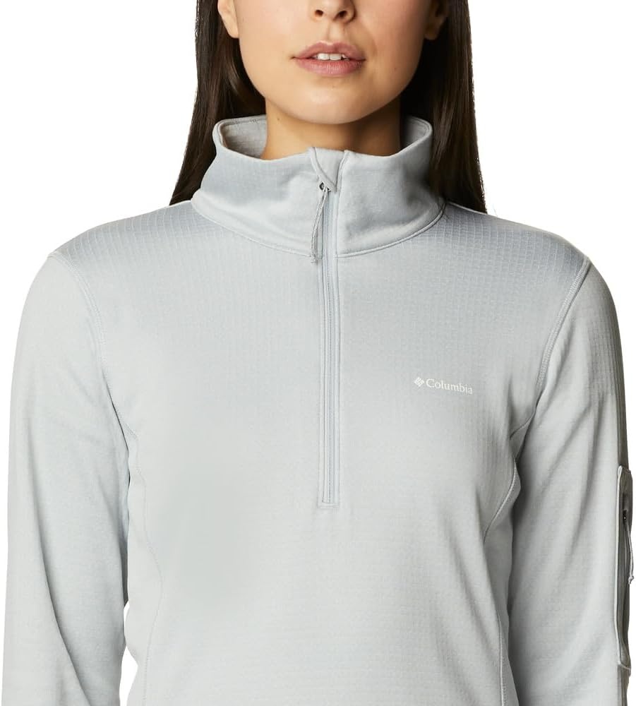 image:imageColumbia Womens Park View Grid Fleece Half ZipCirrus GreyHeather