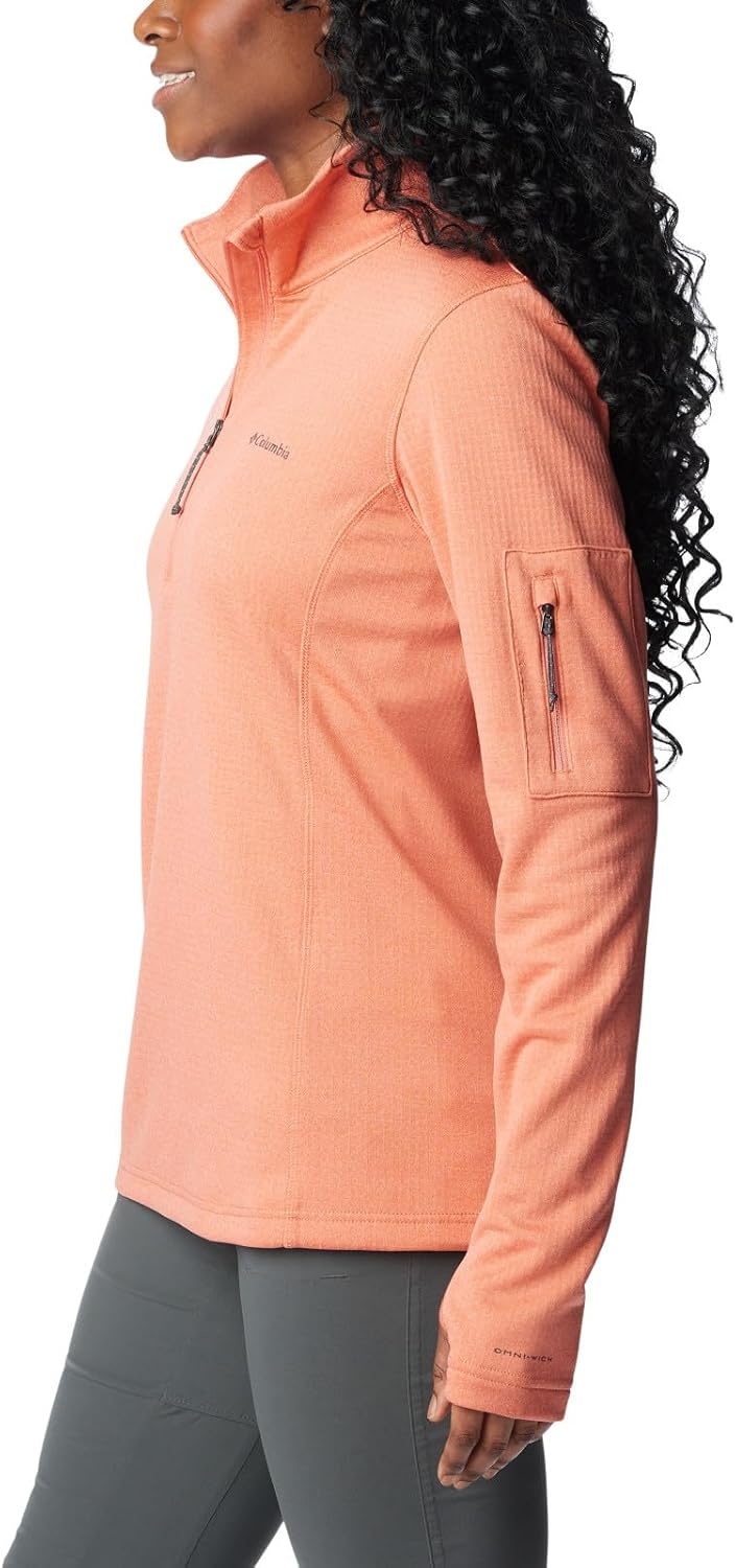 image:imageColumbia Womens Park View Grid Fleece Half ZipOrange
