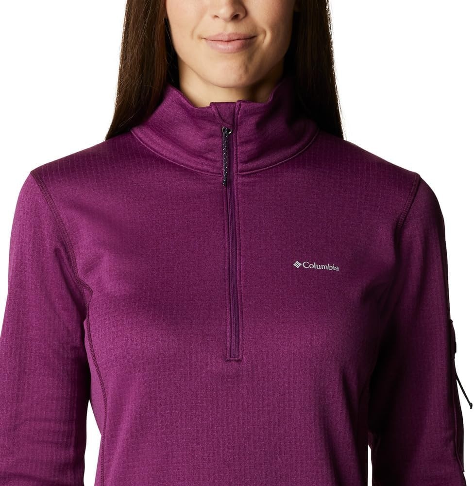 image:imageColumbia Womens Park View Grid Fleece Half ZipPlum Heather