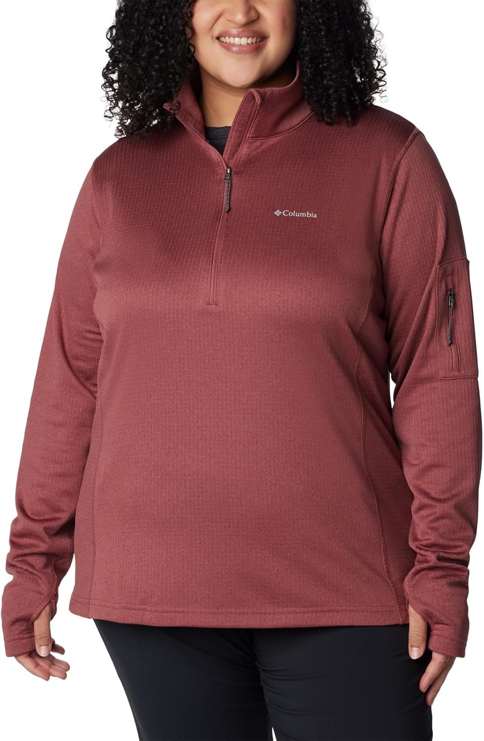 image:imageColumbia Womens Park View Grid Fleece Half ZipRed