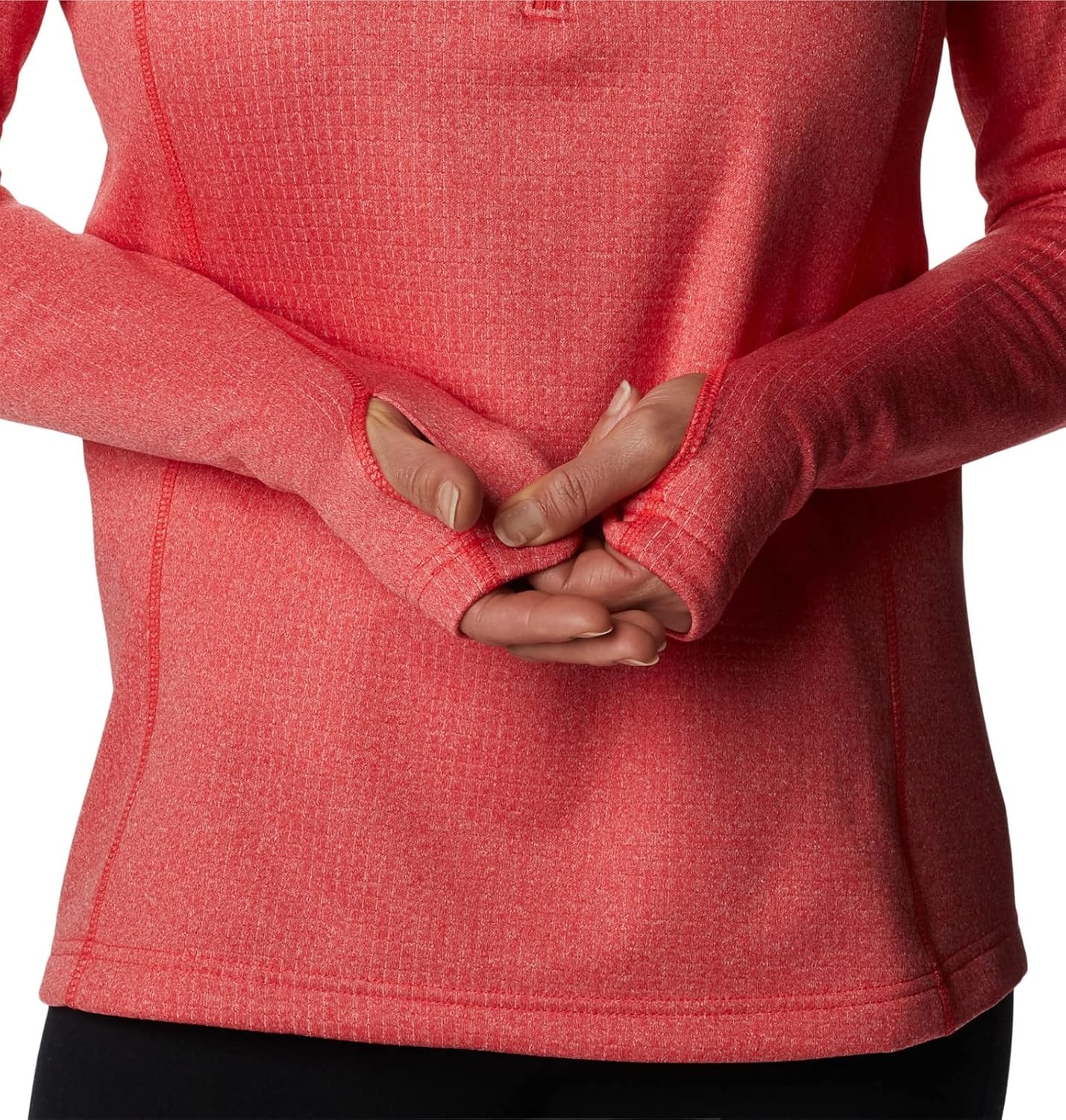 image:imageColumbia Womens Park View Grid Fleece Half ZipRed Hibiscus Heather