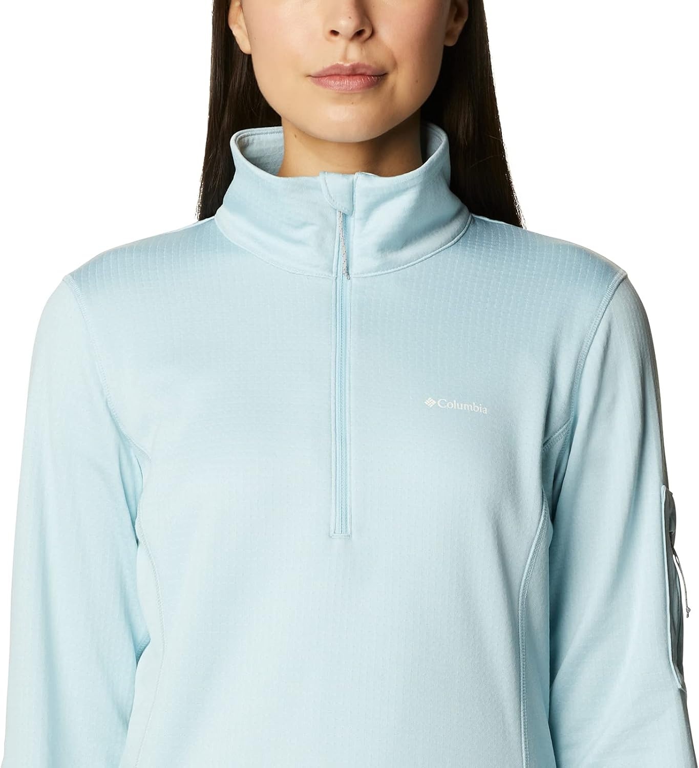image:imageColumbia Womens Park View Grid Fleece Half ZipSpring Blue Heather