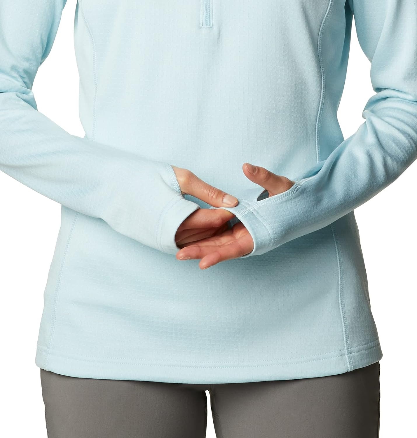 image:imageColumbia Womens Park View Grid Fleece Half ZipSpring Blue Heather