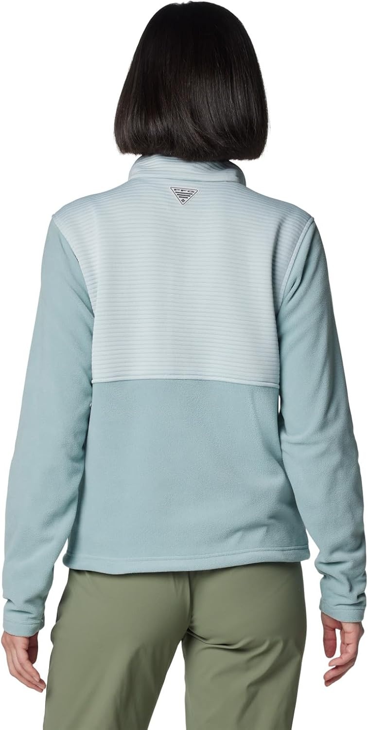 image:imageColumbia Womens Pfg Uncharted Fleece Half ZipCrushed Blue