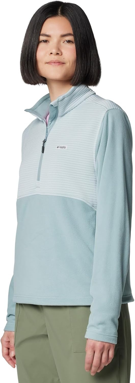 image:imageColumbia Womens Pfg Uncharted Fleece Half ZipCrushed Blue