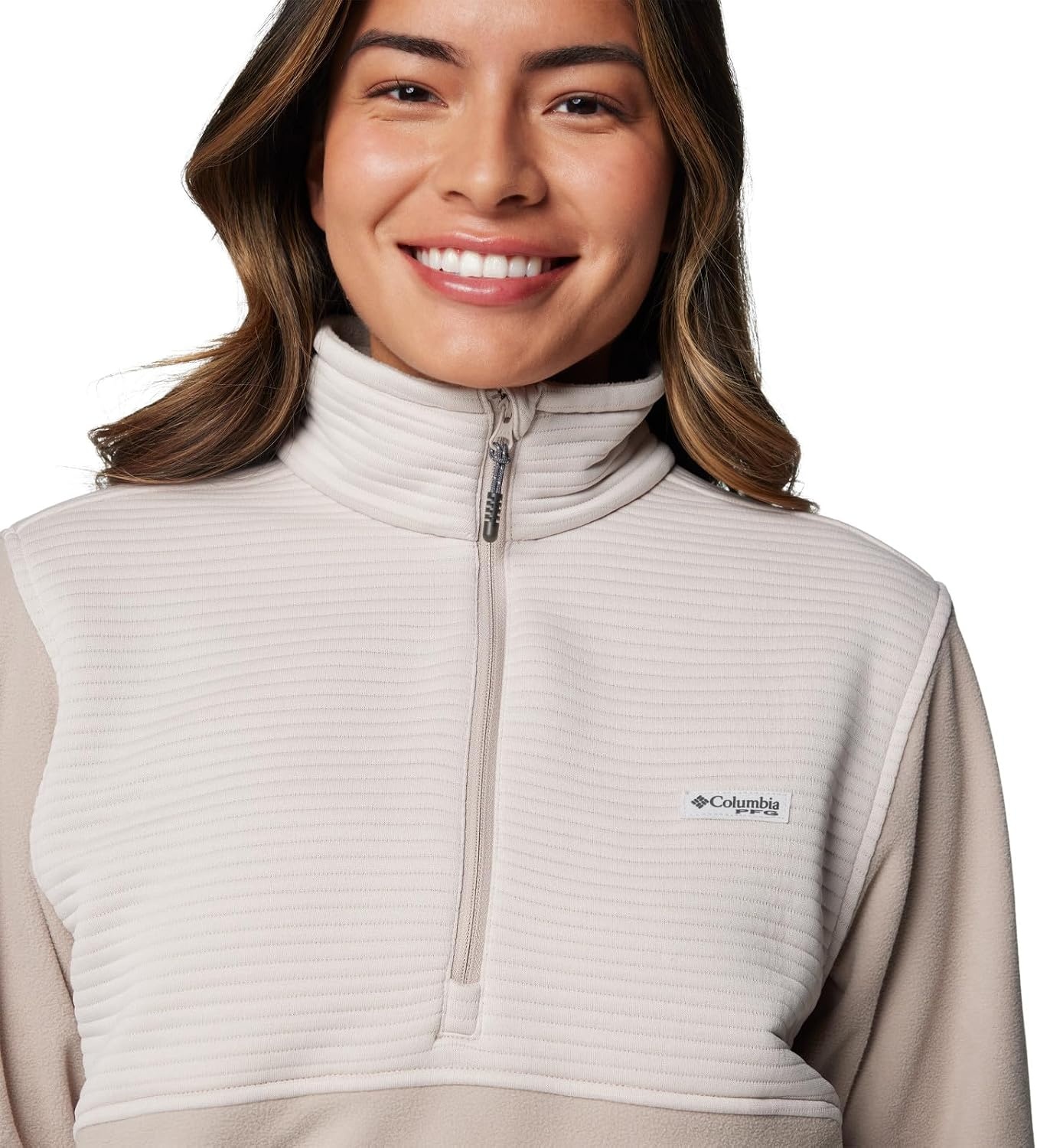 image:imageColumbia Womens Pfg Uncharted Fleece Half ZipCrushed Clay