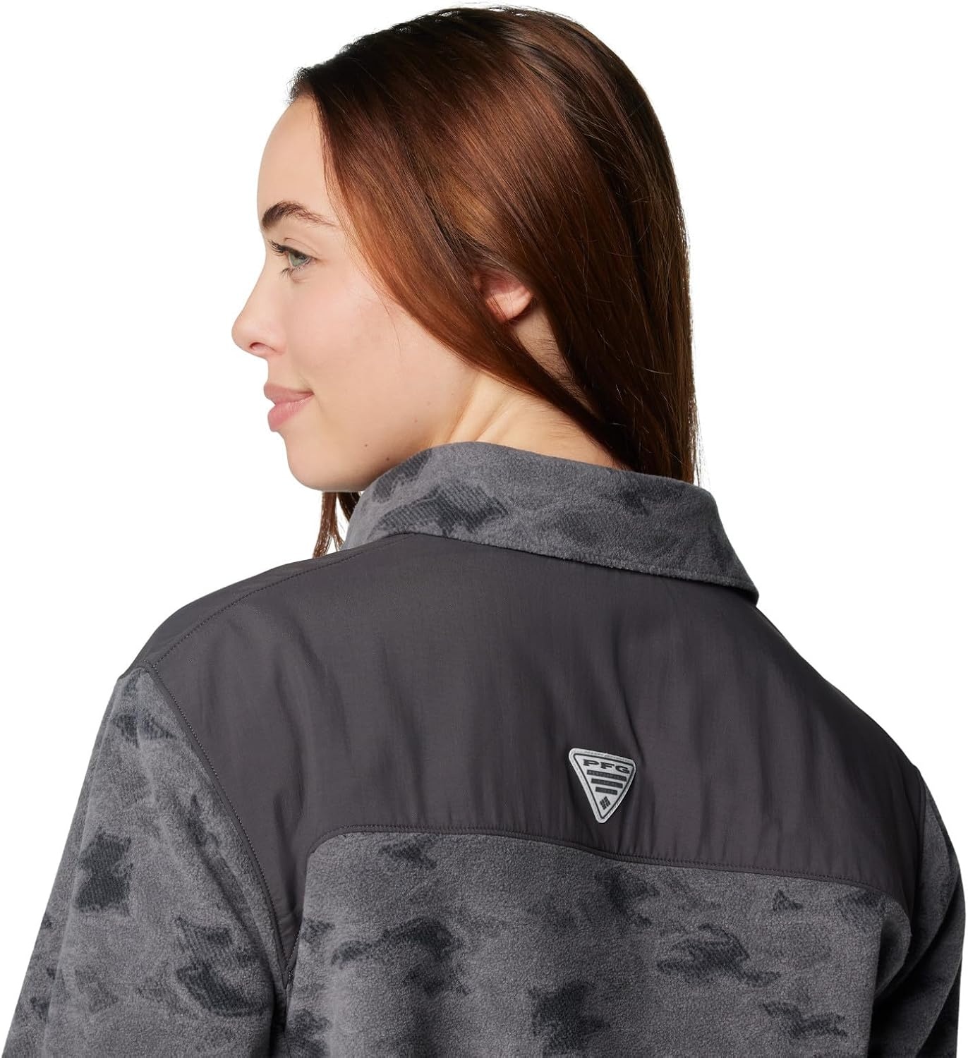 image:imageColumbia Womens Pfg Uncharted Fleece OvershirtShark Uncharted Waters
