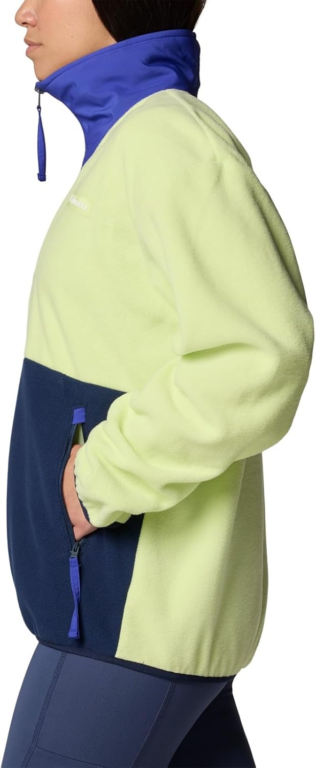 image:imageColumbia Womens Sequoia Grove 12 Zip FleeceSpring YellowClematis BlueCollegiate Navy