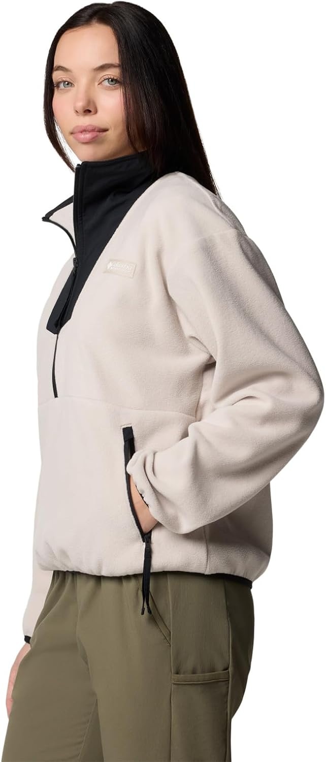 image:imageColumbia Womens Sequoia Grove Half Zip Fleece Jacket Dark StoneBlack XSmall