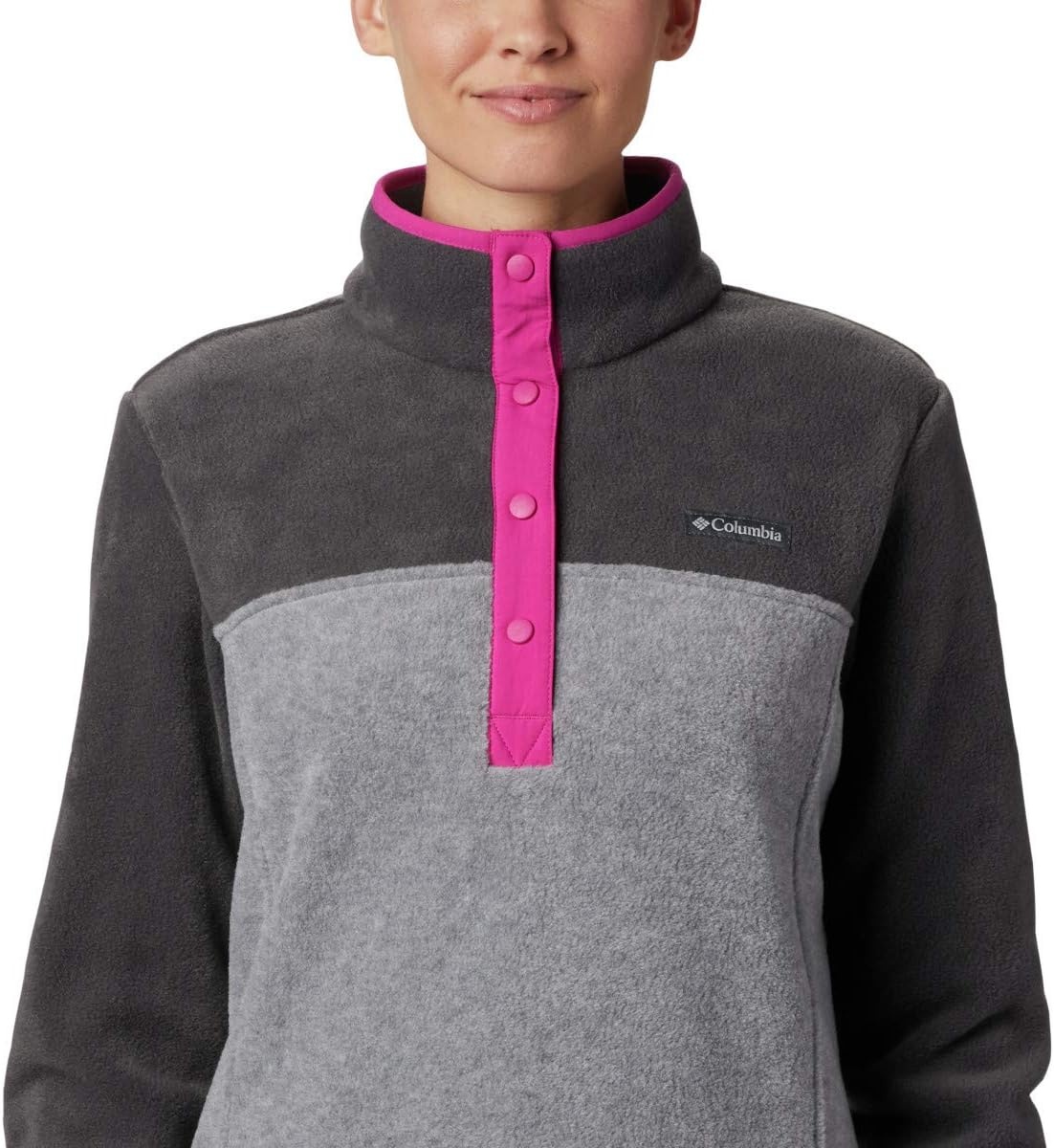 image:imageColumbia womens Benton Springs 12 Snap Pull Over IiLight Grey HeatherShark