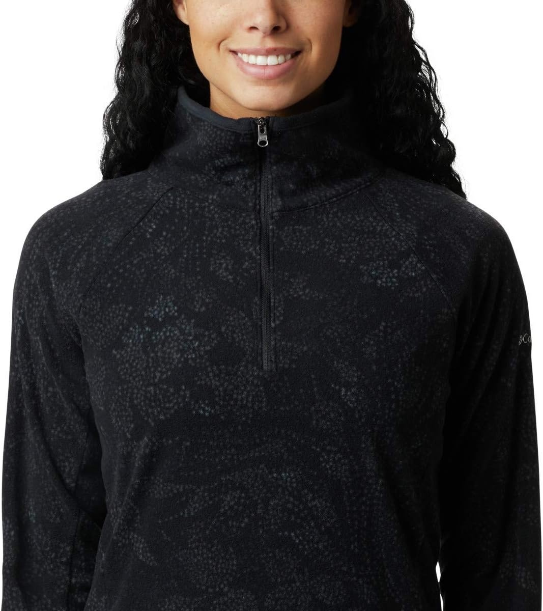 image:imageColumbia womens Glacial Iv Print Half ZipBlack Dotty Floral