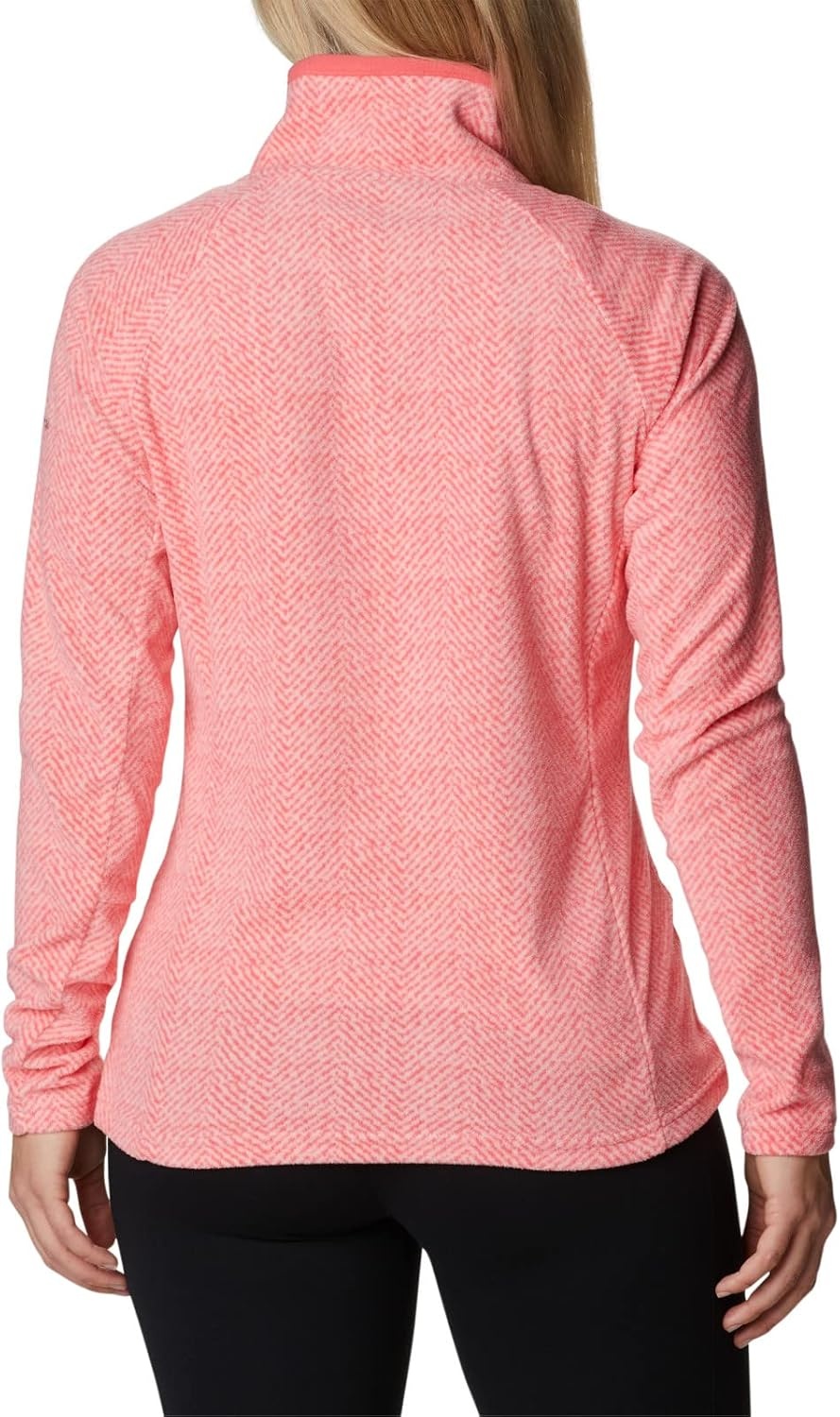 image:imageColumbia womens Glacial Iv Print Half ZipBlush Pink Herringbone Print