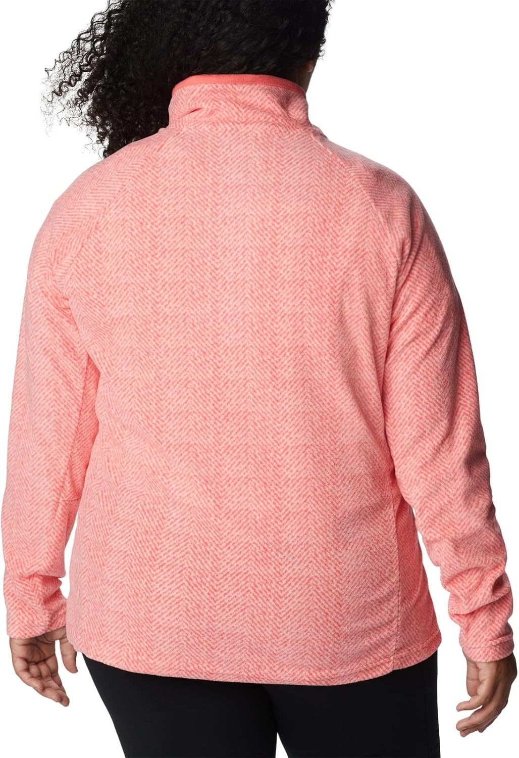 image:imageColumbia womens Glacial Iv Print Half ZipBlush Pink Herringbone Print