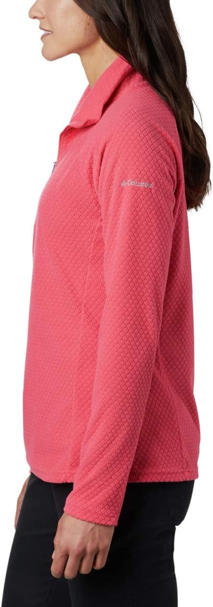 image:imageColumbia womens Glacial Iv Print Half ZipBright Geranium Quilt Pattern