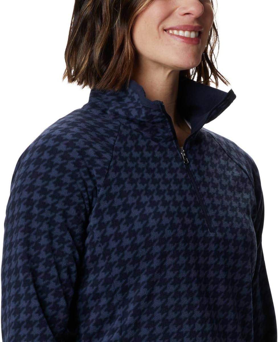 image:imageColumbia womens Glacial Iv Print Half ZipDark Nocturnal Houndstooth