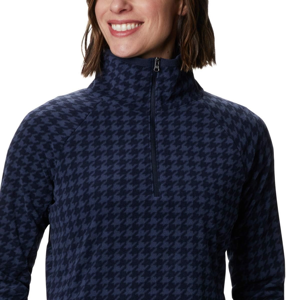 image:imageColumbia womens Glacial Iv Print Half ZipDark Nocturnal Houndstooth