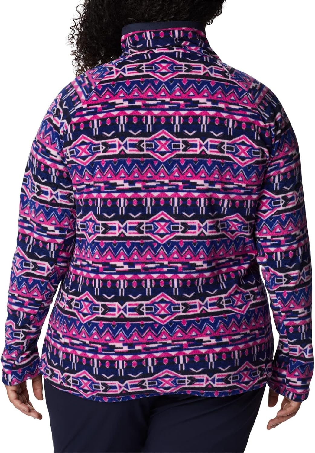 image:imageColumbia womens Glacial Iv Print Half ZipDark Sapphire 80s Stripe Print