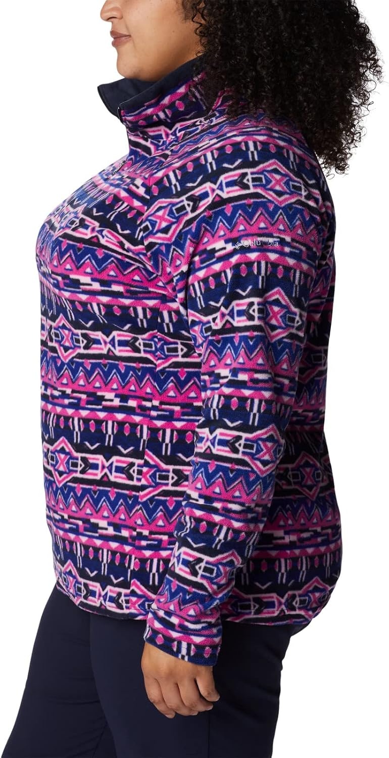 image:imageColumbia womens Glacial Iv Print Half ZipDark Sapphire 80s Stripe Print