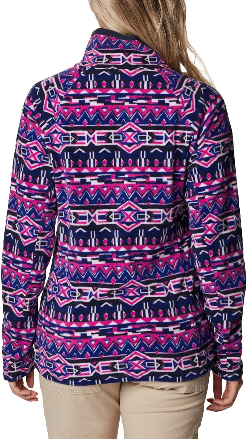 image:imageColumbia womens Glacial Iv Print Half ZipDark Sapphire 80s Stripe Print