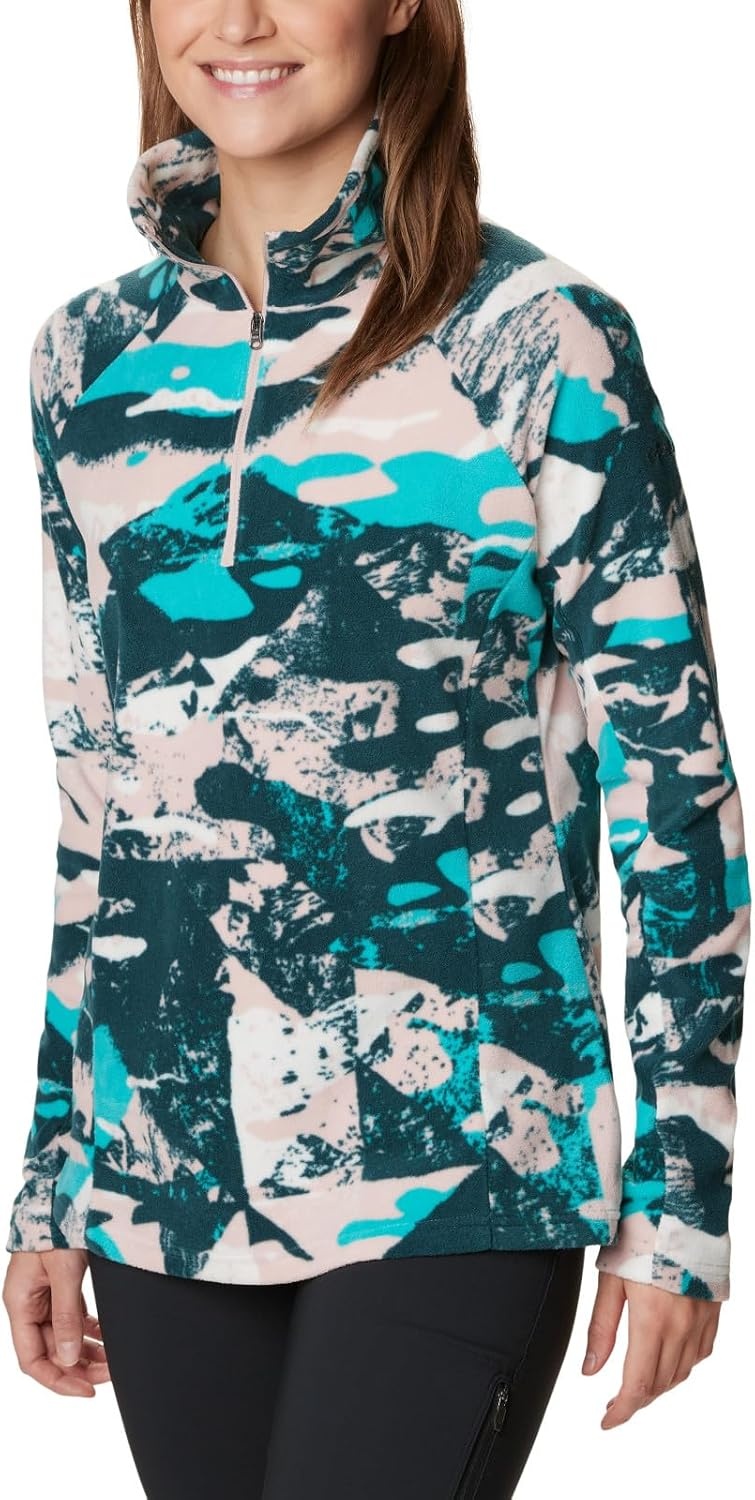 image:imageColumbia womens Glacial Iv Print Half ZipDusty Pink Geoglacial