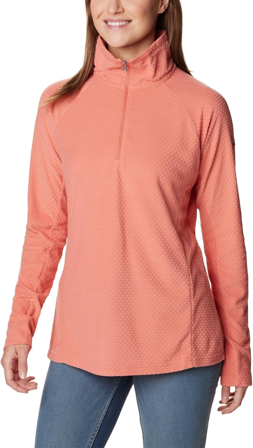 image:imageColumbia womens Glacial Iv Print Half ZipFaded Peach Quilt Pattern