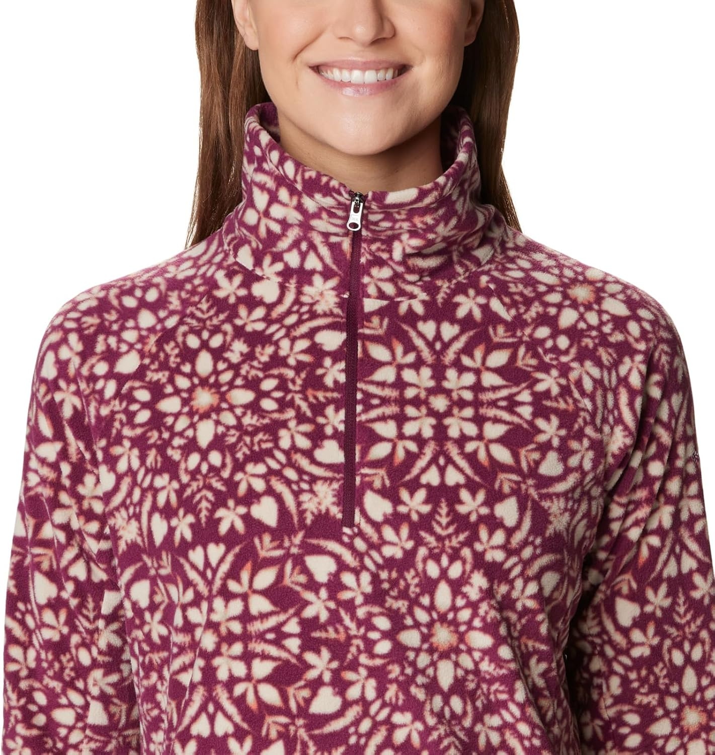 image:imageColumbia womens Glacial Iv Print Half ZipMarionberry Polarize