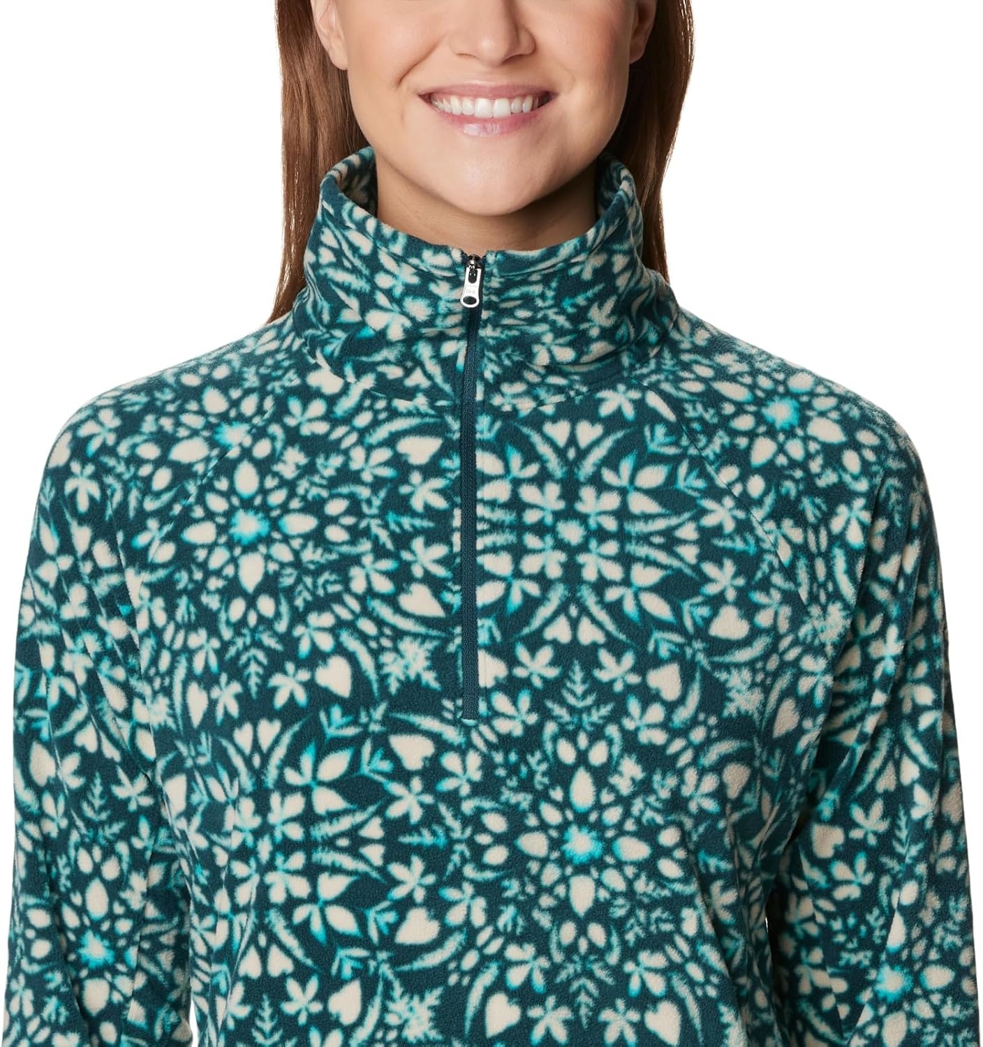image:imageColumbia womens Glacial Iv Print Half ZipNight Wave Polarize