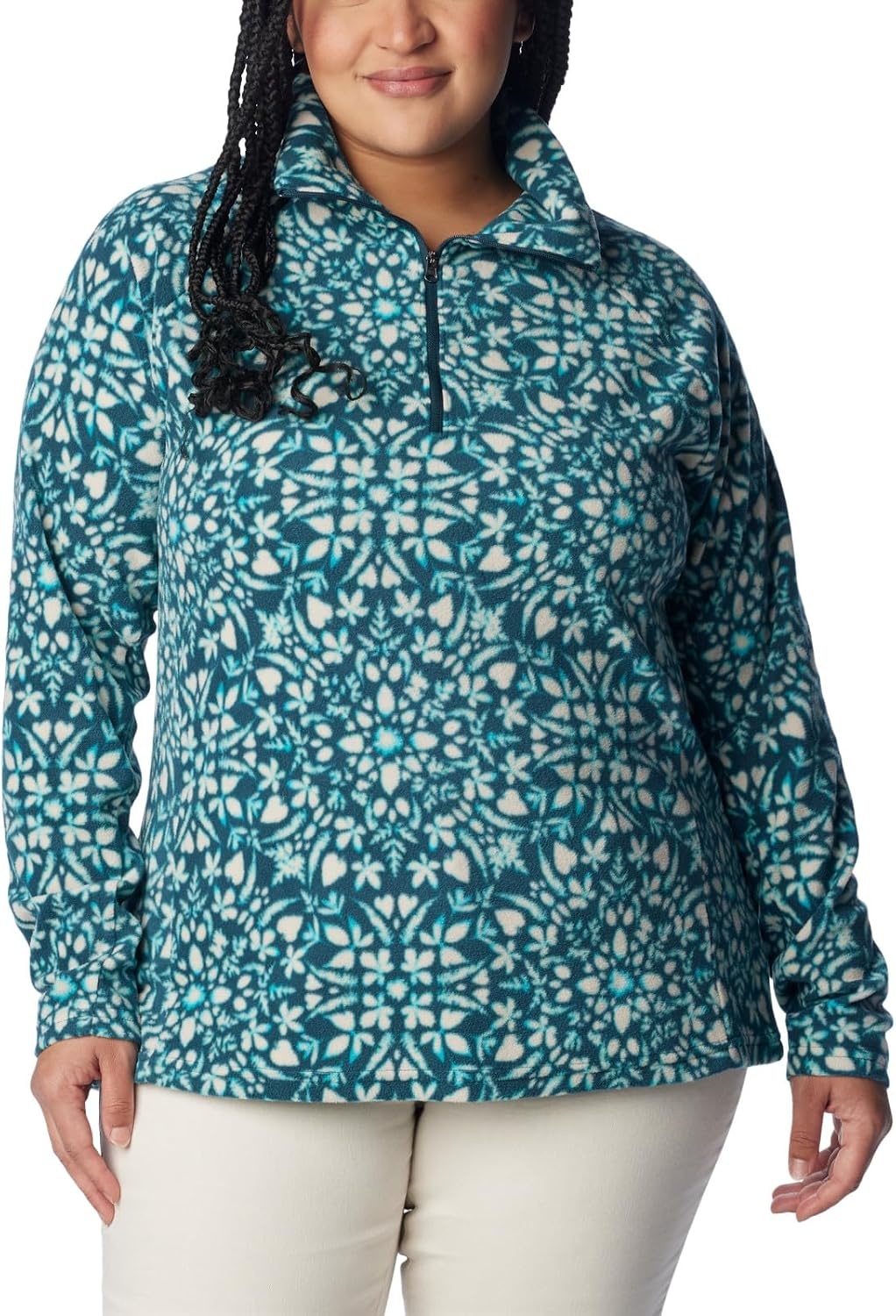image:imageColumbia womens Glacial Iv Print Half ZipNight Wave Polarize