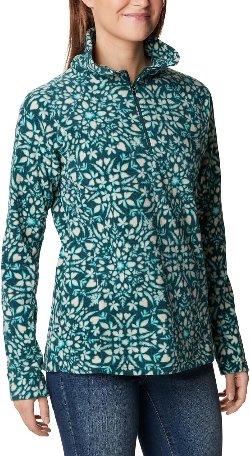 image:imageColumbia womens Glacial Iv Print Half ZipNight Wave Polarize