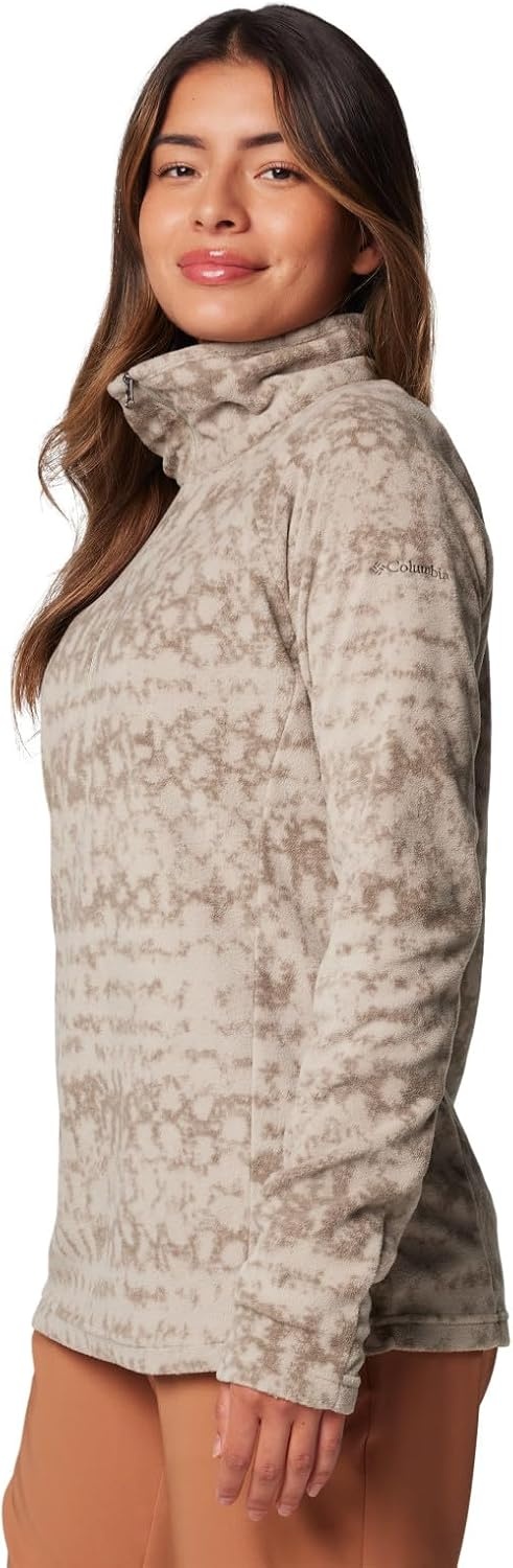 image:imageColumbia womens Glacial Iv Print Half ZipSafari Stippled Stripe