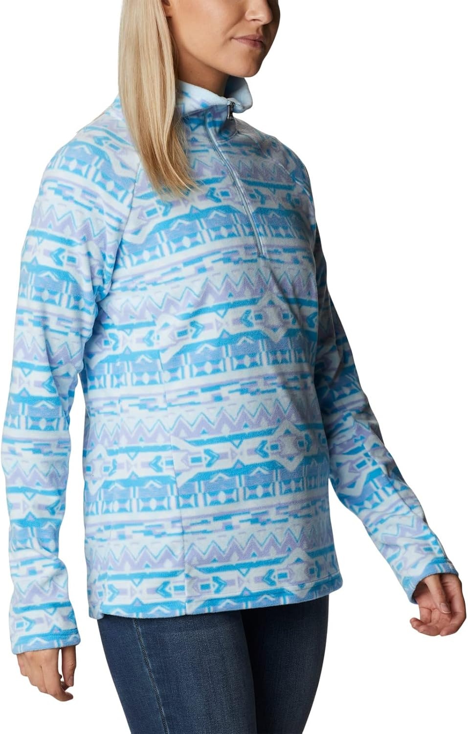 image:imageColumbia womens Glacial Iv Print Half ZipSerenity 80s Stripe Print