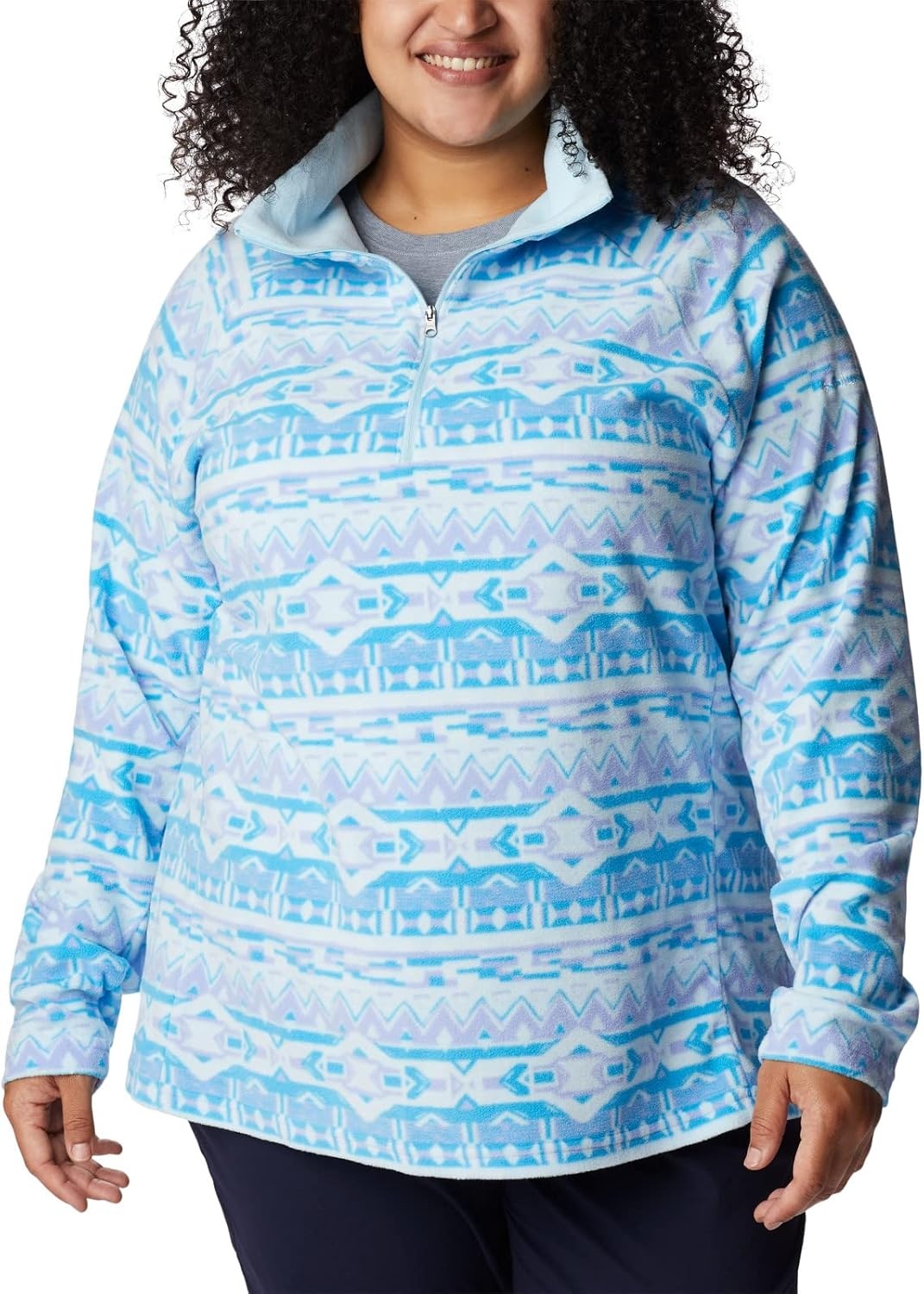 image:imageColumbia womens Glacial Iv Print Half ZipSerenity 80s Stripe Print