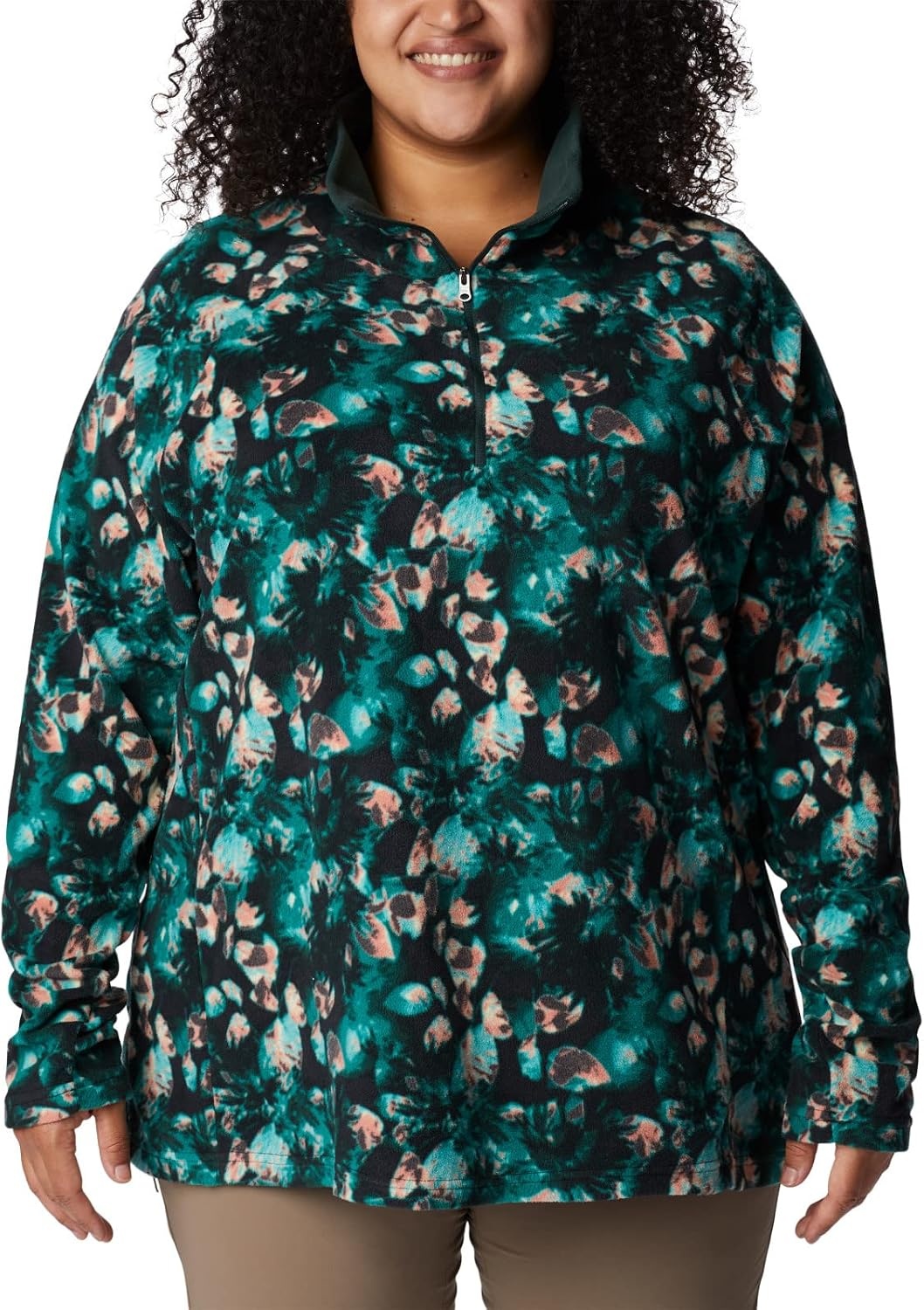 image:imageColumbia womens Glacial Iv Print Half ZipSpruce Solarized Print