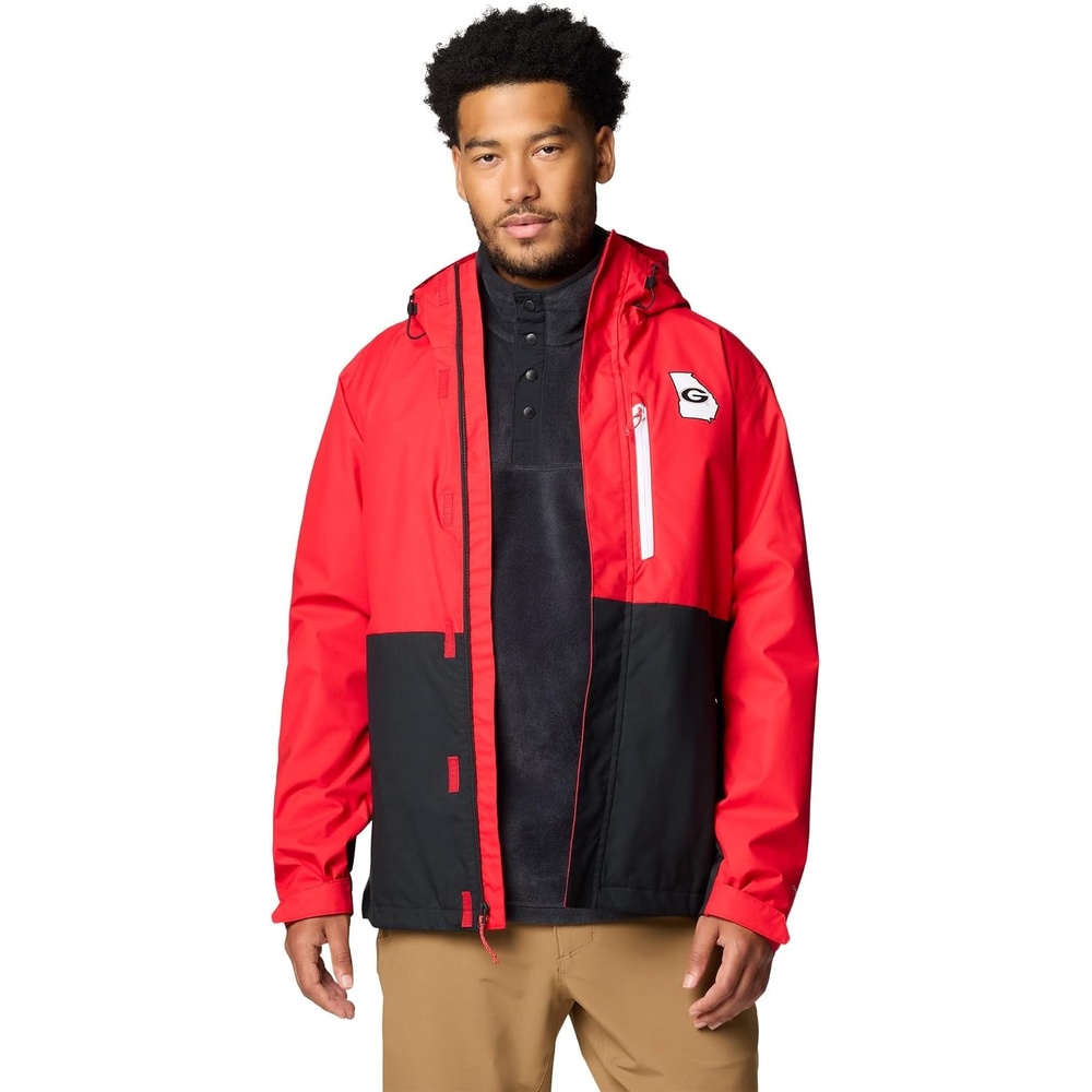 image:imageColumbia Mens Collegiate Field Bound JacketUga Bright RedBlack