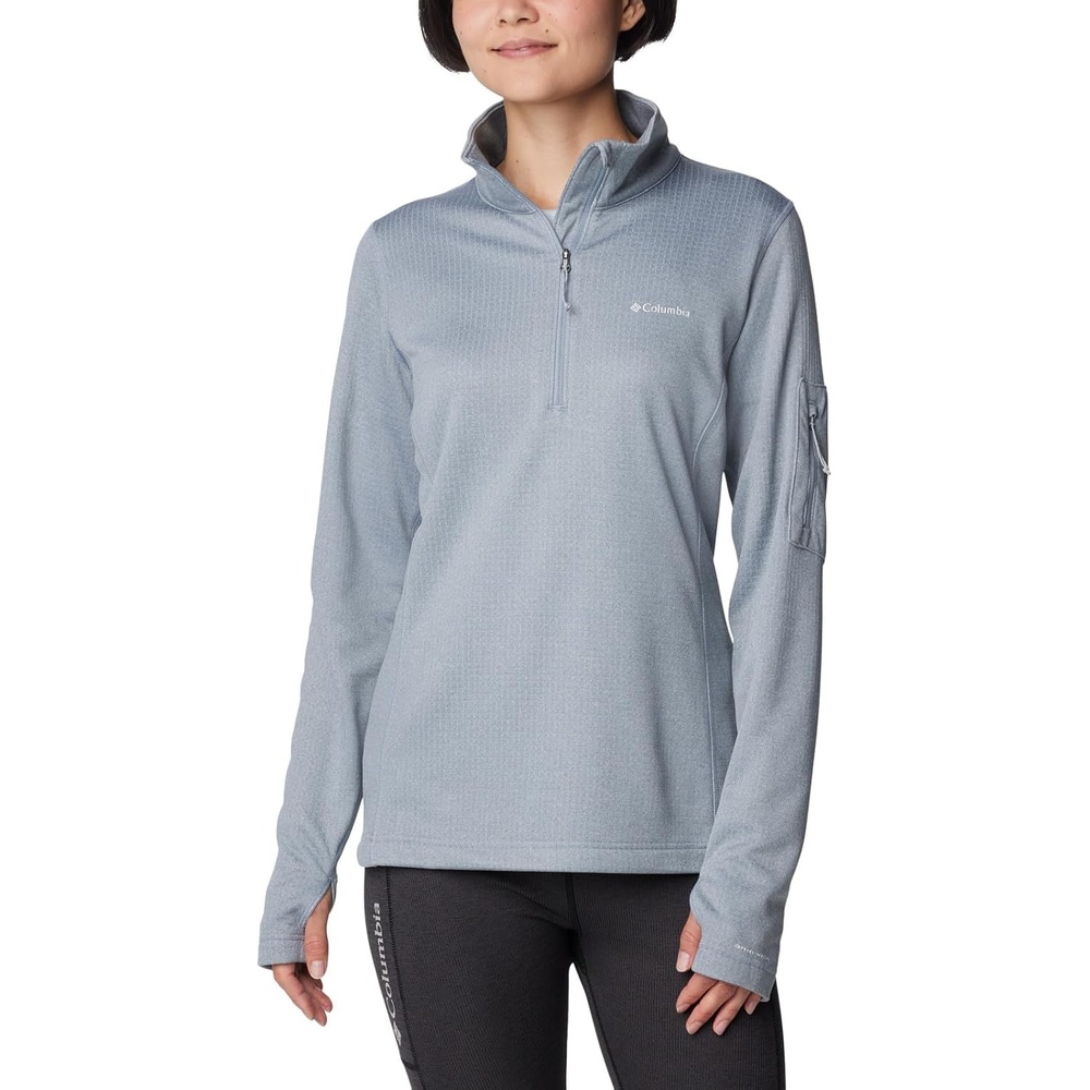 image:imageColumbia Womens Park View Grid Fleece Half ZipCirrus Grey