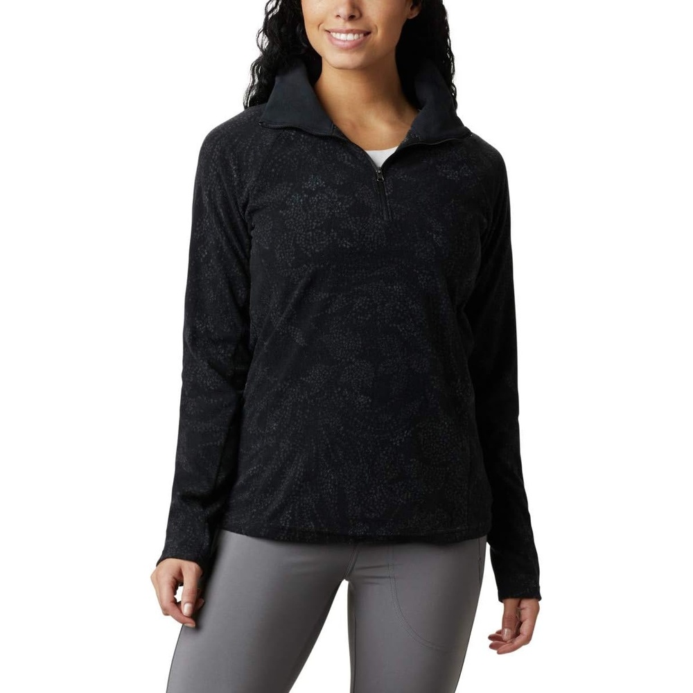 image:imageColumbia womens Glacial Iv Print Half ZipBlack Dotty Floral
