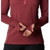 Columbia Women’s Park View Grid Fleece Half Zip(Bright Geranium Heather)