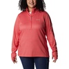 Columbia Women’s Park View Grid Fleece Half Zip(Red Hibiscus Heather)