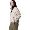 Columbia Womens Sequoia Grove Half Zip Fleece Jacket, Dark Stone/Black, X-Small