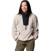 Columbia Womens Sequoia Grove Half Zip Fleece Jacket, Dark Stone/Black, X-Small