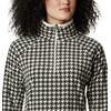 Columbia womens Glacial Iv Print Half Zip(Chalk Houndstooth)